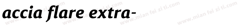 accia flare extra字体转换
